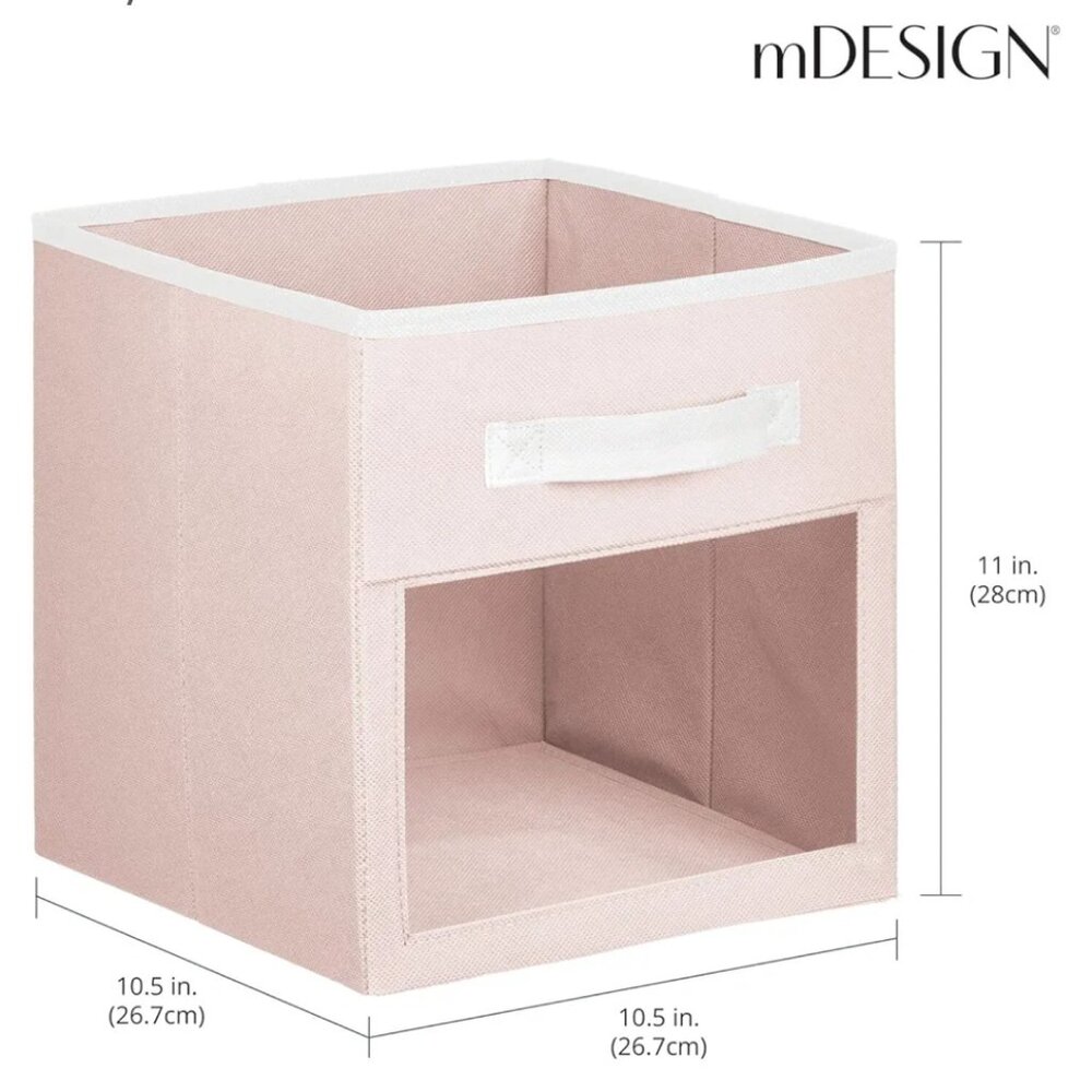 mDesign Fabric Nursery/Playroom Closet Storage Organizer Bin Box (4)